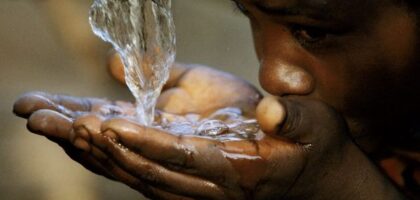 enjying clean water